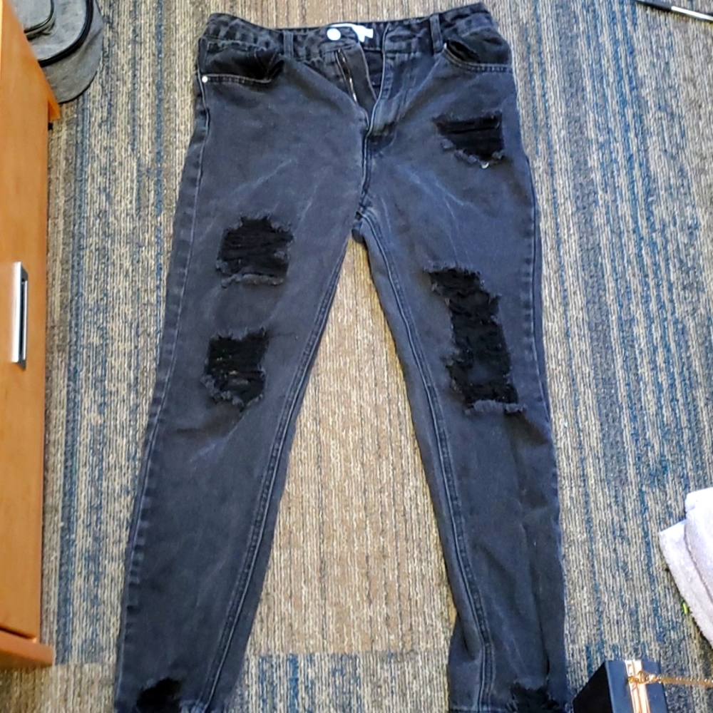 Vintage distressed denim jeans